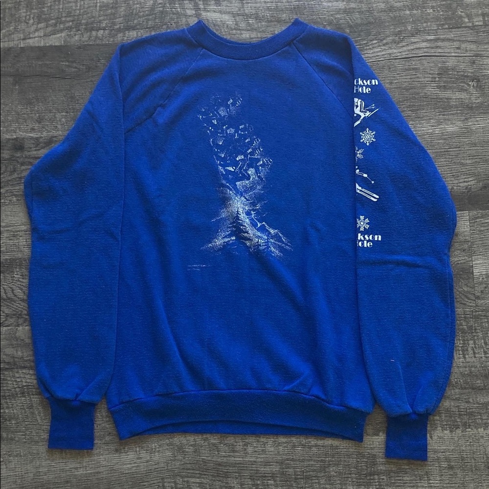 • VINTAGE 71’ Jackson hole skiing sweatshirt•